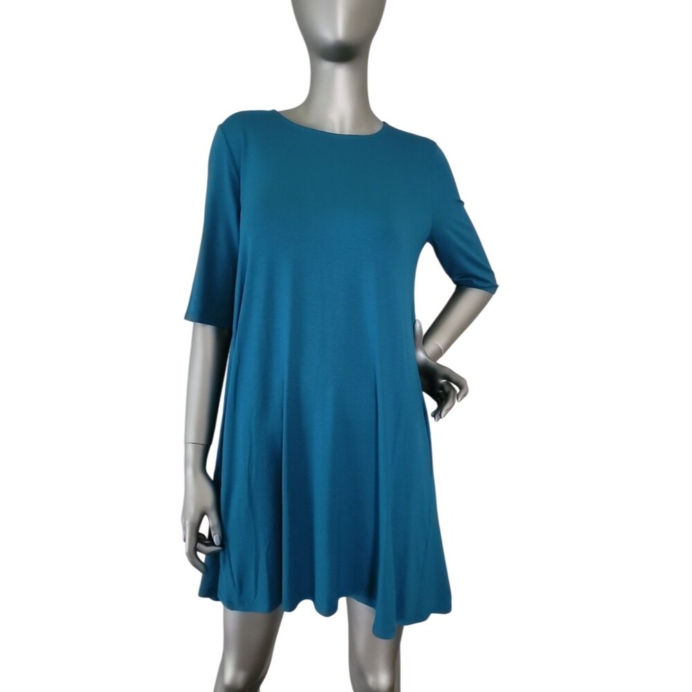 Eileen Fisher Lightweight Jersey Roundneck Tunic Dress Size XS